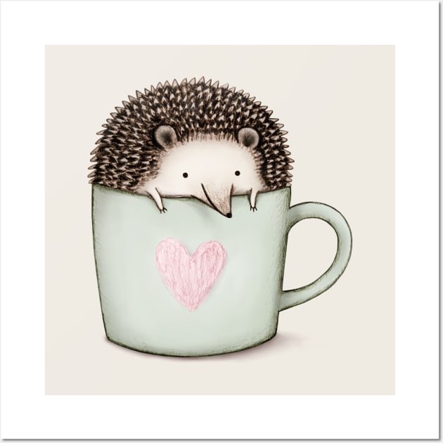 Hedgehog in a Mug Wall Art by Sophie Corrigan